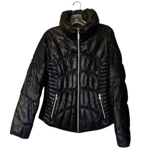 GUESS BLACK DOWN QUILTED PUFFER JACKET COAT SIZE M / MEDIUM